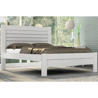 Cama de Casal Safira Cinamomo/Off White - Tcil Móveis