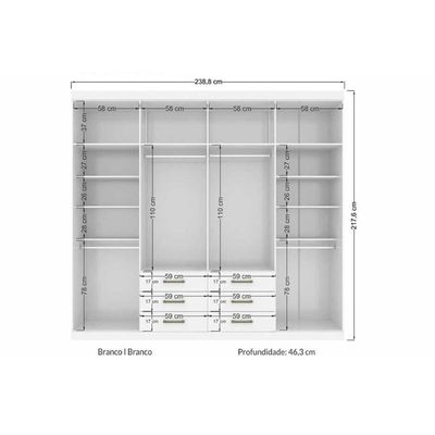 Cama Box Conjugada Casal Union Ortobom + Guarda Roupa Master 8.6 Atacama