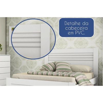 Cama de Casal Safira Cinamomo/Off White - Tcil Móveis