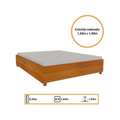 Cama de Casal de Mônaco Cinamomo - Tcil Móveis