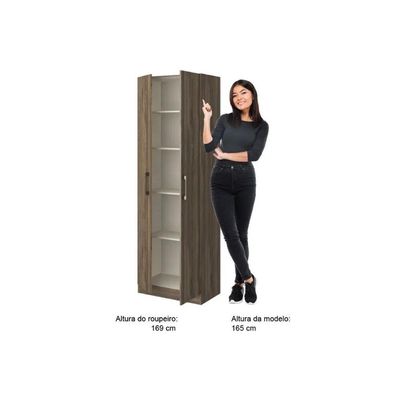 Armário Multiuso Sala 626 c/ 2 Portas Noce - Carraro