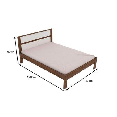 Cama de Casal CM8005 Amêndoa/Branco - Tecno Mobili