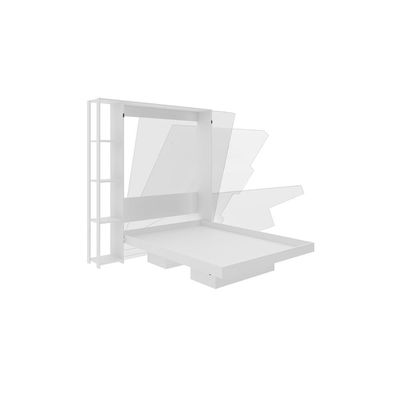 Cama de Casal Articulada Dobrável Multifuncional CM8014 Branco - Tecno Mobili