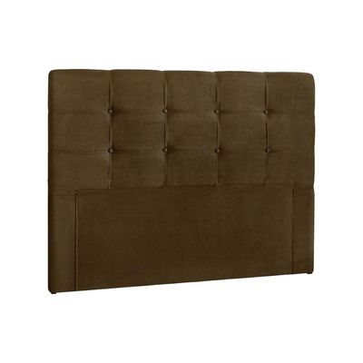 Cabeceira Cama Box Estofada Queen Queen Clean Plus Suede Marrom Chocolate - Simbal