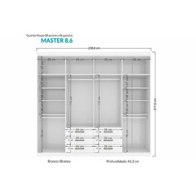 Cama Box Casal + Colchão Foggia Sogni + Guarda Roupa Master 8.6 Demolição