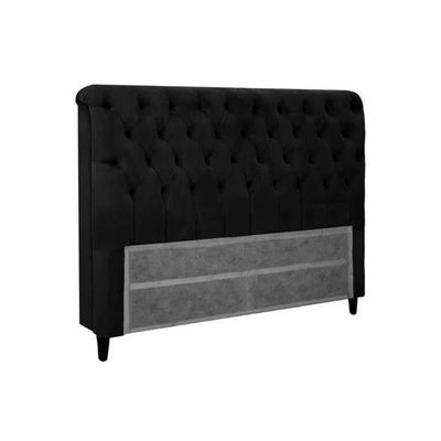Cabeceira Cama Box Estofada King King Imperatriz Plus Suede Cinza - Simbal