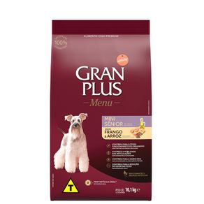 Racao GranPlus Menu Para Caes Senior de Porte Mini Sabor Frango e Arroz 10,1 kg Menor preço em Racao GranPlus Menu Para Caes Senior de Porte Mini Sabor Frango e Arroz 10,1 kg