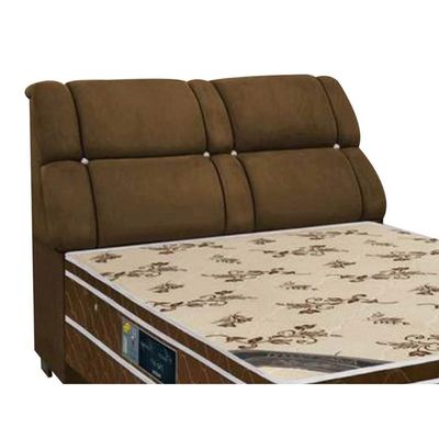 Cabeceira Cama Box Estofada King King Imperador Suede Marrom Chocolate - Simbal