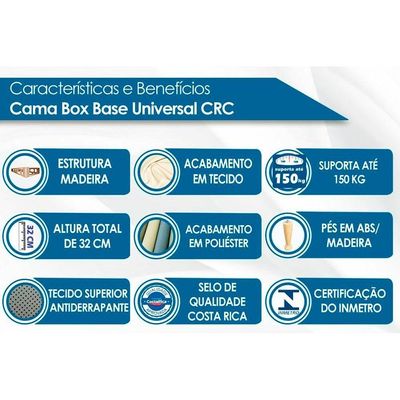 Cama Box Casal + Colchão Class Castor + Guarda Roupa Master Vip 8.4 Atacama