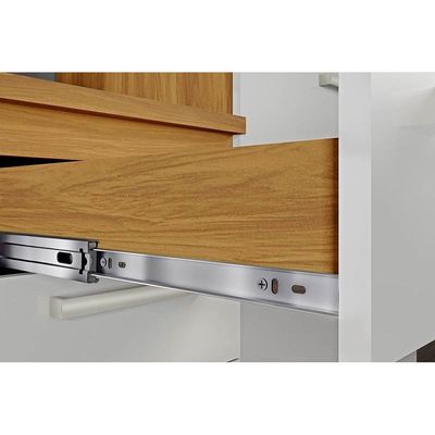 Balcão de Cozinha Modulado  Burguesa Premium 2 Portas e 3 Gavetas c/ Tampo Freijo/Grafite - Nesher