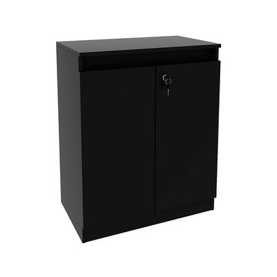Balcão de Escritório ME4149 c/ 2 Portas c/ Chave Nogal - Tecno Mobili