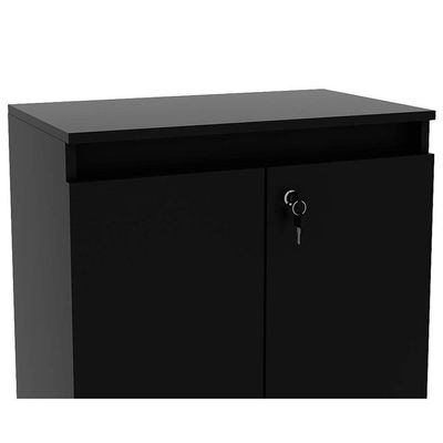 Balcão de Escritório ME4149 c/ 2 Portas c/ Chave Nogal - Tecno Mobili