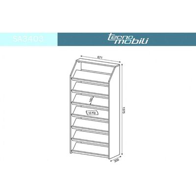Armário Sapateira Quarto SA3403 Branco - Tecno Mobili