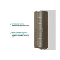 Armário Multiuso Juvenil 626 c/ 2 Portas Noce - Carraro