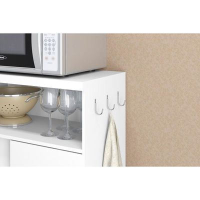 Armário Multiuso Juvenil 528 c/ 2 Portas de Correr Branco - Carraro