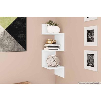 Prateleira Quarto Solteiro AM 3079 Branco - Movelbento