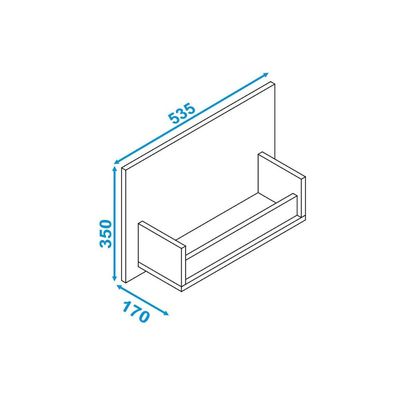 Prateleira Decorativa Quarto Bebê BPL 21 Branco - BRV