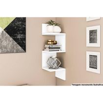 Prateleira Decorativa Quarto Bebê AM 3079 Branco - Movelbento