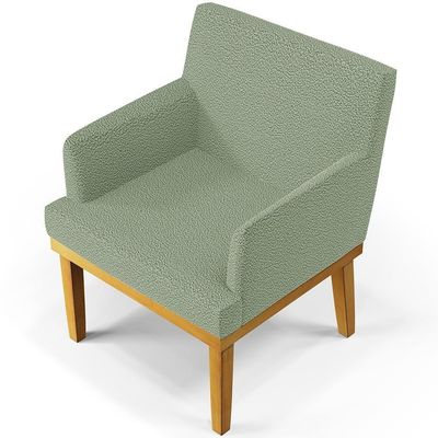 Kit 02 Poltronas Decorativa Para Sala De Estar E Recepção Beatriz W01 Bouclê Oliva