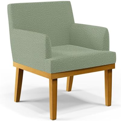 Kit 03 Poltronas Decorativa Para Sala De Estar E Recepção Beatriz W01 Bouclê Oliva
