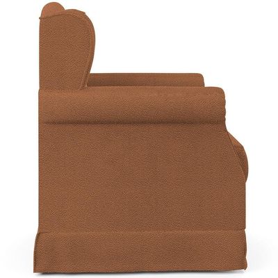 Poltrona De Amamentação Com Balanço E Puff Elisa P02 Bouclê Terracota - Lyam Decor