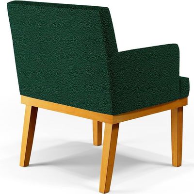 Kit 2 Poltronas Base Mel Beatriz W01 Bouclê Verde