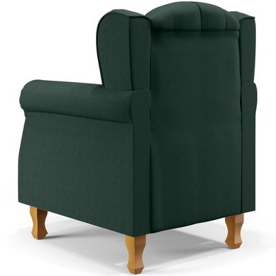 Kit 02 Poltronas Yara P02 Linho Verde Musgo