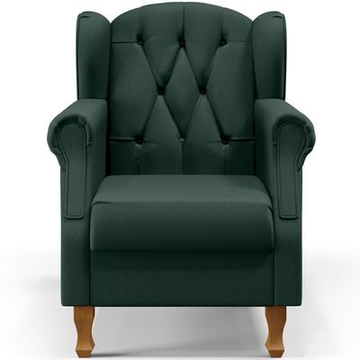 Kit 02 Poltronas Yara P02 Linho Verde Musgo