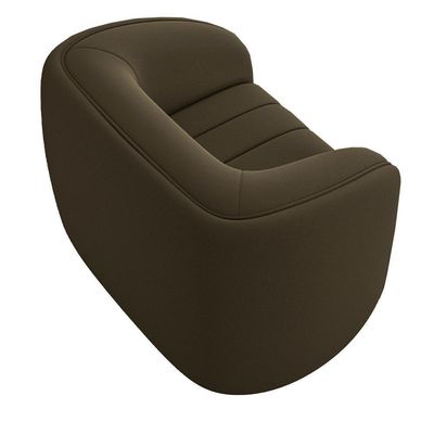 Kit 02 Poltronas Decorativa Para Sala De Estar Lazio M03 Veludo Marrom - Lyam Decor