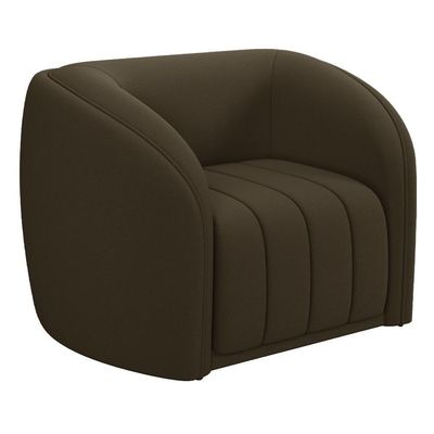 Kit 02 Poltronas Decorativa Para Sala De Estar Lazio M03 Veludo Marrom - Lyam Decor