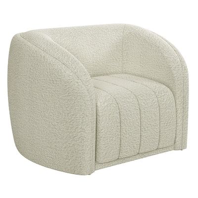 Kit 02 Poltronas Decorativa Para Sala De Estar Lazio M03 Bouclê Bege Claro - Lyam Decor
