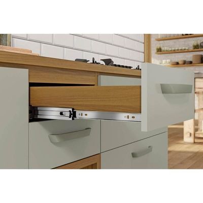 Cozinha Modulada Completa 5pçs 1 Armário 2 Balcões 2 Paneleiros C5P22 Freijo/Off White Nesher