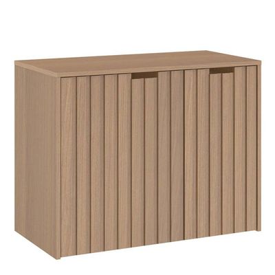 Balcão Gabinete Para Banheiro 80 Cm 2 Gavetas Nogal Amêndoa