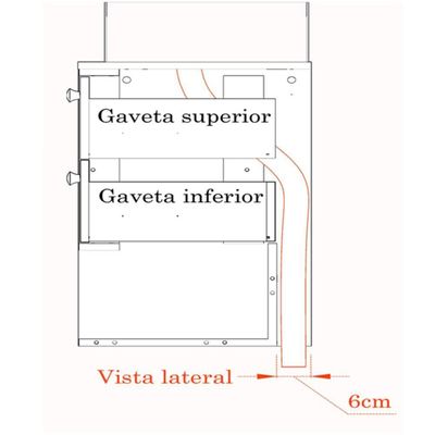 Balcão Gabinete Para Banheiro 60cm 2 Gavetas Branco Nogal
