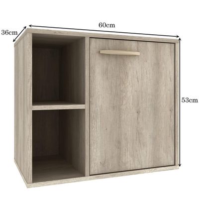 Balcão Gabinete Suspenso Para Banheiro 60Cm 1 Porta Barrique