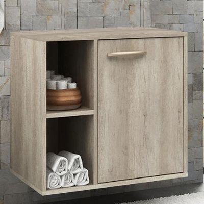 Balcão Gabinete Suspenso Para Banheiro 60Cm 1 Porta Barrique