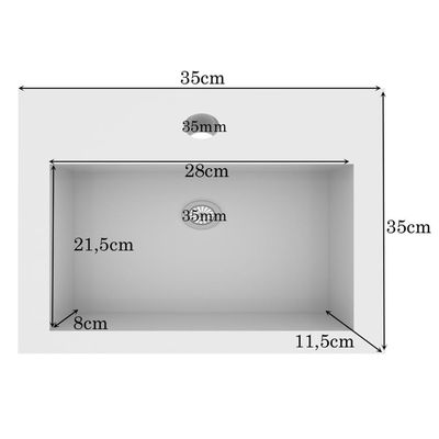 Conj Para Banheiro Gabinete 60cm Com Cuba E Armário Branco