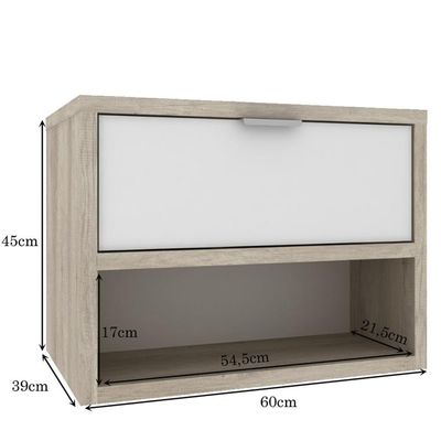 Balcão Gabinete Para Banheiro 60cm Com 1 Gaveta Malta Branco