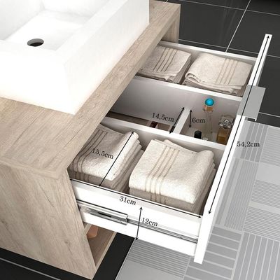Balcão Gabinete Para Banheiro 60cm Com 1 Gaveta Malta Branco