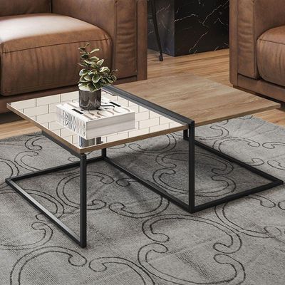 Mesa De Centro Espelhada Industrial D01 Design Demolição