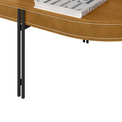 Mesa De Centro Decorativo Sala De Estar Industrial Caramelo Nord L05 Nature Preto