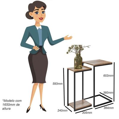 Kit Mesas Laterais E Prateleira D01 Design Demolição