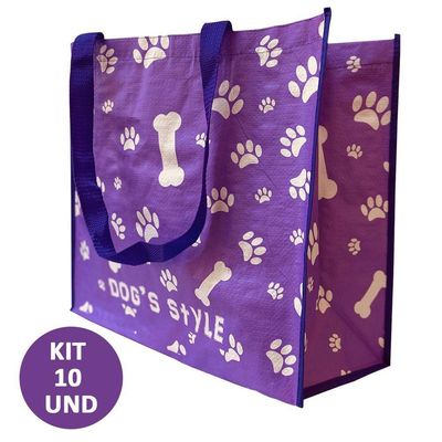 Bolsa Ecologica Ecobag Kit 10 Uni Sacola De Ombro Reutilizavel Dobravel Compras Mercado