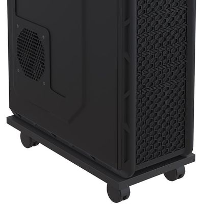 Kit 03 Suportes Para Cpu Com Rodízios Cyber L03 Preto