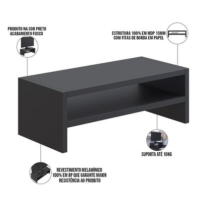 Suporte Para Monitor Stand Home Office Lap L03 Preto