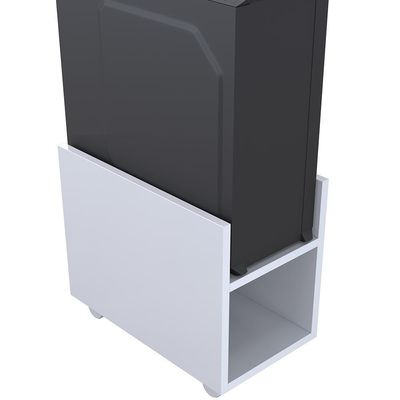 Kit 3 Suportes Para Cpu E Nobreak Com Rodízios Guide Branco