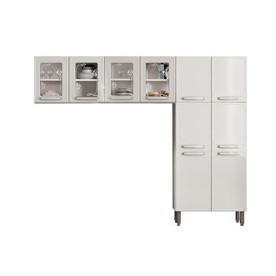 Kit de Cozinha Completa 3 Peças Evidence  (2 Armários + 1 Paneleiro) CPT50 Branco - Bertolini
