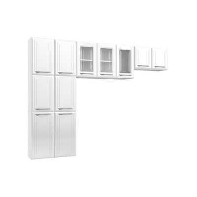 Cozinha Modulada Telasul Topázio 3 Peças (2 Armários + 1 Paneleiro) CPT123 Branco