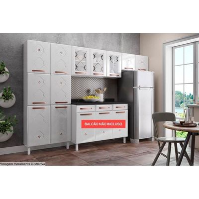 Cozinha Modulada Telasul Mirage New 3 Peças (2 Armários + 1 Paneleiro) CPT114 Branco