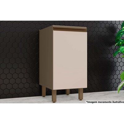 Gabinete de Cozinha Modulado Balcão Connect 1 Porta s/ Tampo 40cm Duna/Cristal - Henn